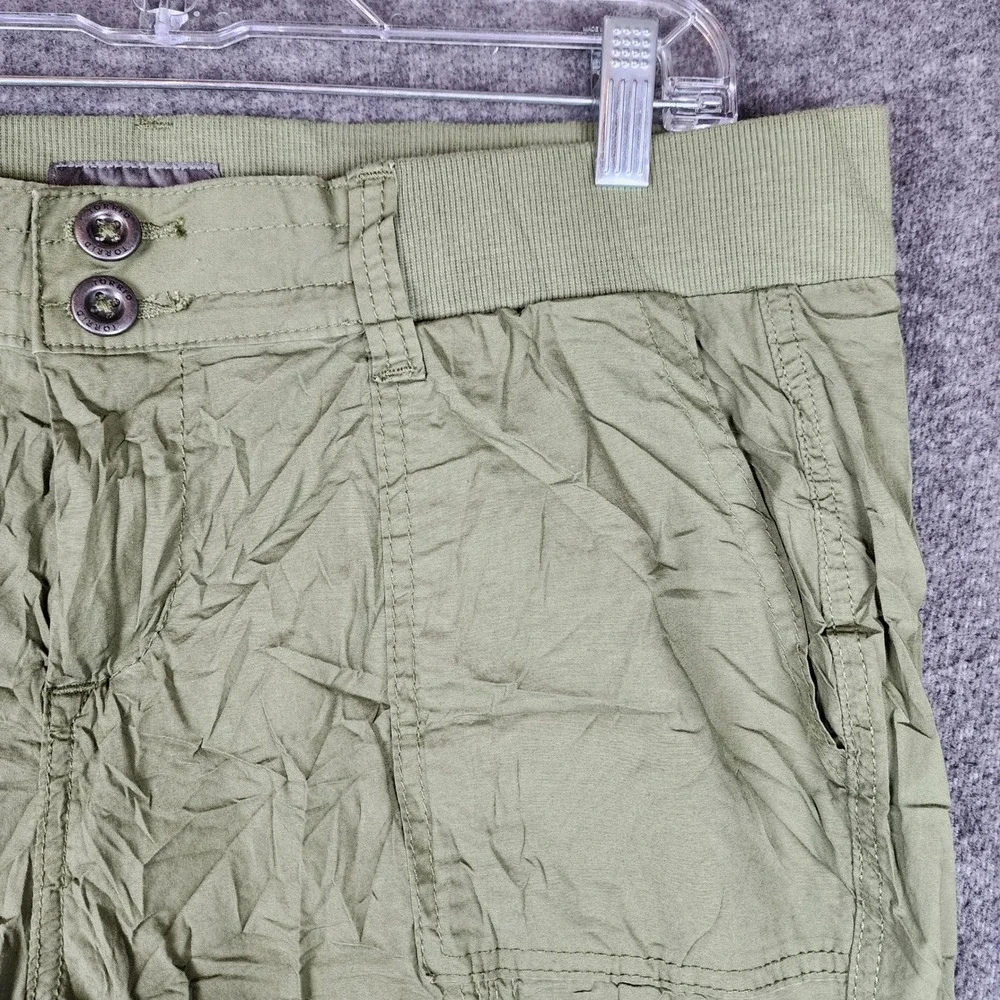 Torrid Shorts Womens 18 Feel The Fit Olive Green Cargo Utility Cinch EUC